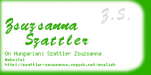 zsuzsanna szattler business card